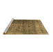 Sideview of Machine Washable Abstract Brown Contemporary Rug, wshcon1729brn