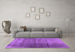 Machine Washable Abstract Purple Contemporary Area Rugs in a Living Room, wshcon1729pur