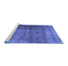 Sideview of Machine Washable Abstract Blue Contemporary Rug, wshcon1729blu