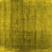 Square Machine Washable Abstract Yellow Contemporary Rug, wshcon1729yw