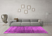 Machine Washable Abstract Pink Contemporary Rug in a Living Room, wshcon1729pnk