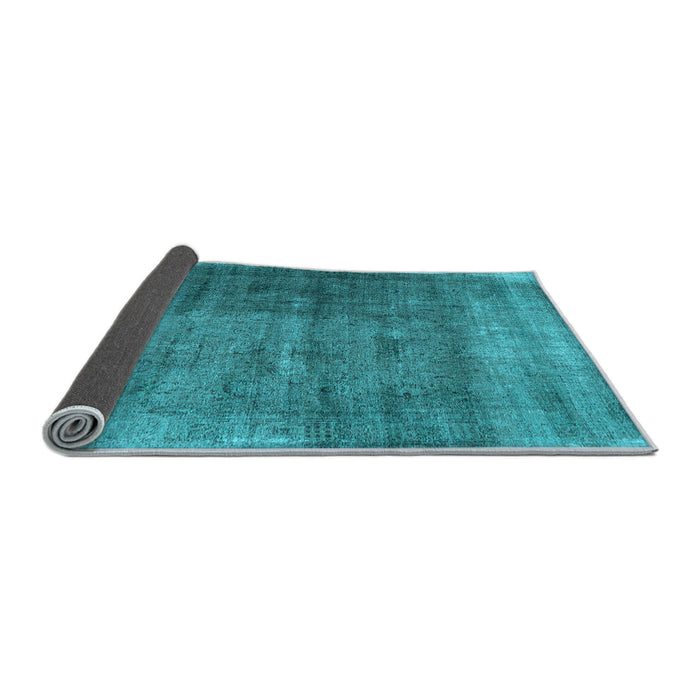 Sideview of Abstract Light Blue Contemporary Rug, con1729lblu