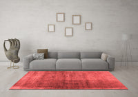 Machine Washable Abstract Red Contemporary Rug, wshcon1729red