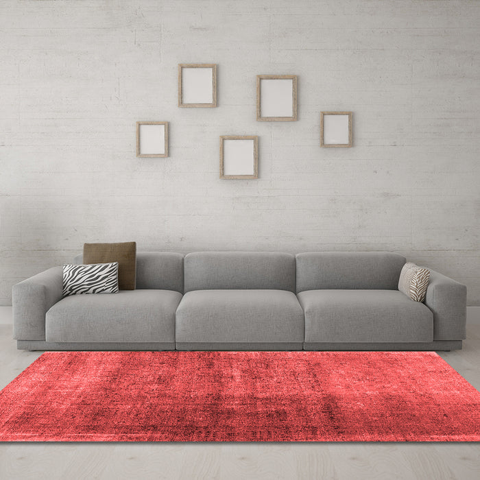 Contemporary Red Washable Rugs