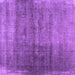 Square Machine Washable Abstract Purple Contemporary Area Rugs, wshcon1729pur