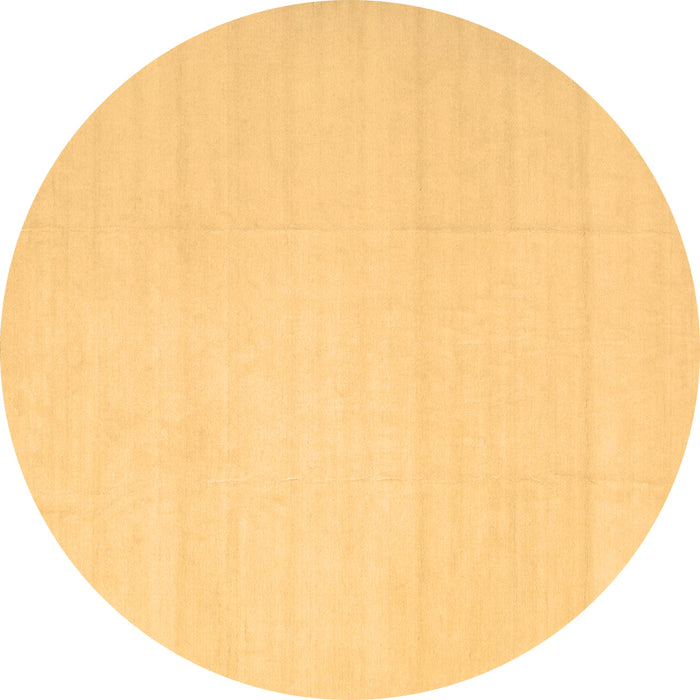 Round Machine Washable Solid Brown Modern Rug, wshcon172brn