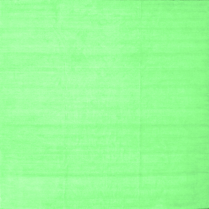Square Machine Washable Solid Emerald Green Modern Area Rugs, wshcon172emgrn