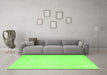 Machine Washable Solid Green Modern Area Rugs in a Living Room,, wshcon172grn