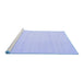 Sideview of Machine Washable Solid Blue Modern Rug, wshcon172blu