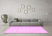 Machine Washable Solid Pink Modern Rug in a Living Room, wshcon172pnk