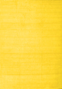 Solid Yellow Modern Rug, con172yw