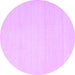 Round Solid Purple Modern Rug, con172pur