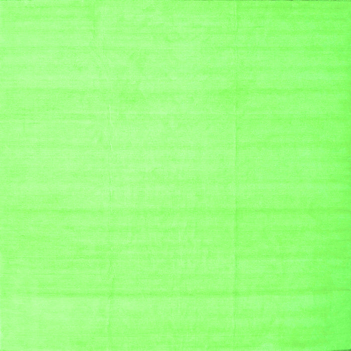 Serging Thickness of Solid Green Modern Rug, con172grn