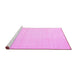 Sideview of Machine Washable Solid Pink Modern Rug, wshcon172pnk