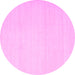 Round Solid Pink Modern Rug, con172pnk