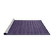 Serging Thickness of Machine Washable Contemporary Purple Haze Purple Rug, wshcon173