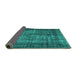 Sideview of Abstract Turquoise Contemporary Rug, con1730turq