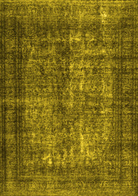 Abstract Yellow Contemporary Rug, con1730yw