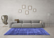 Machine Washable Abstract Blue Contemporary Rug in a Living Room, wshcon1730blu