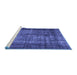 Sideview of Machine Washable Abstract Blue Contemporary Rug, wshcon1730blu