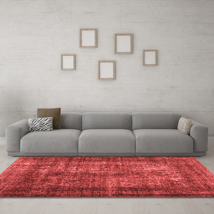 Contemporary Red Washable Rugs