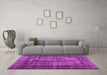 Machine Washable Abstract Pink Contemporary Rug in a Living Room, wshcon1730pnk