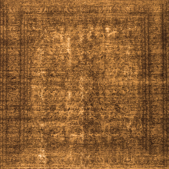 Serging Thickness of Abstract Orange Contemporary Rug, con1730org