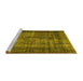 Sideview of Machine Washable Abstract Yellow Contemporary Rug, wshcon1730yw