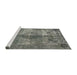 Serging Thickness of Machine Washable Contemporary Gray Rug, wshcon1731