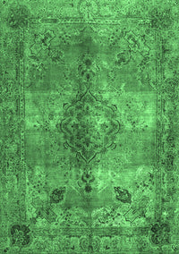 Abstract Emerald Green Contemporary Rug, con1731emgrn