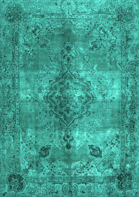 Abstract Turquoise Contemporary Rug, con1731turq