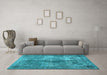 Machine Washable Abstract Light Blue Contemporary Rug in a Living Room, wshcon1731lblu