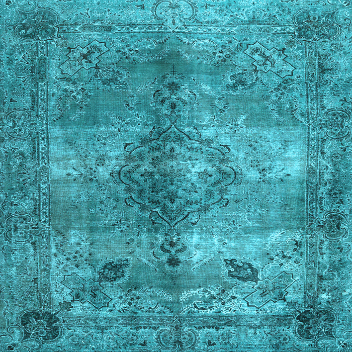 Square Machine Washable Abstract Light Blue Contemporary Rug, wshcon1731lblu