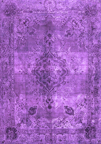 Abstract Purple Contemporary Rug, con1731pur