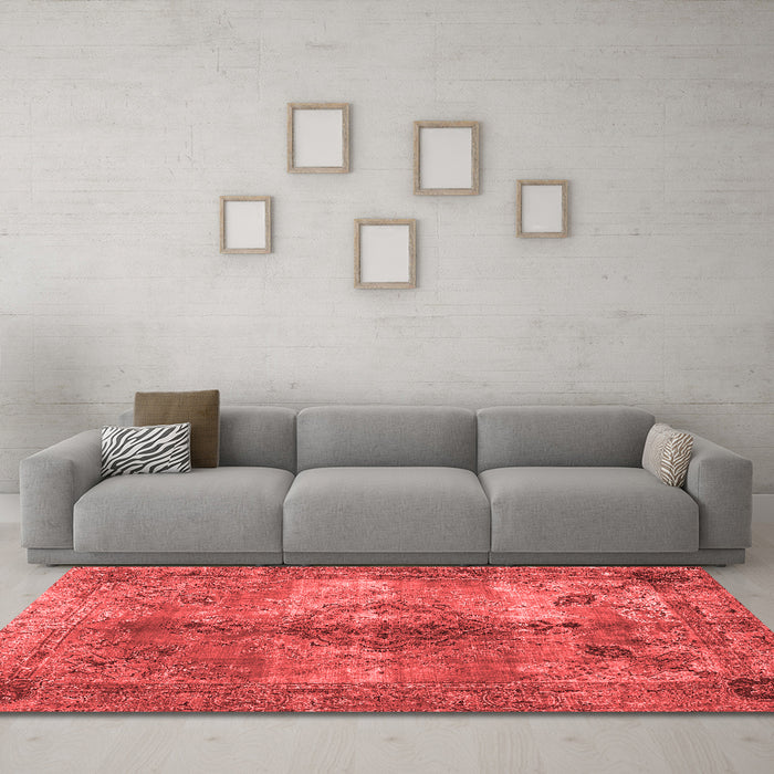 Contemporary Red Washable Rugs
