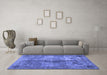 Machine Washable Abstract Blue Contemporary Rug in a Living Room, wshcon1731blu