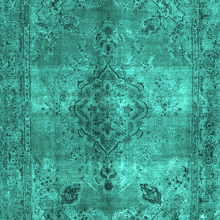 Machine Washable Abstract Turquoise Contemporary Area Rugs, wshcon1731turq