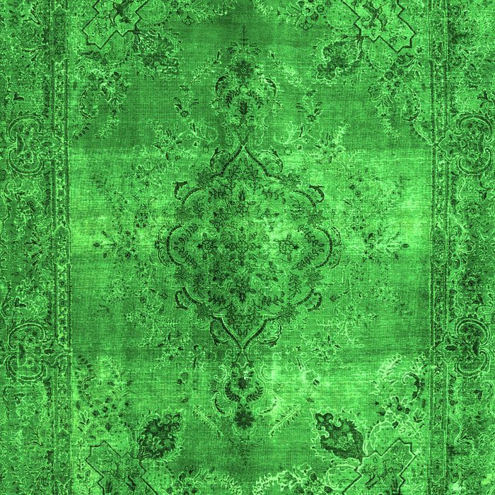 Serging Thickness of Machine Washable Abstract Green Contemporary Area Rugs, wshcon1731grn