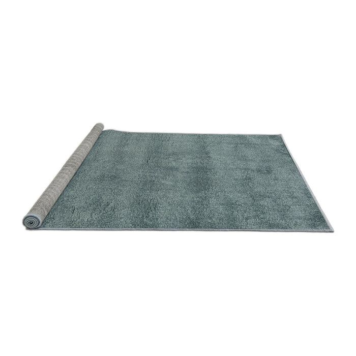 Serging Thickness of Machine Washable Contemporary Green Rug, wshcon1732