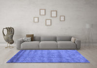 Machine Washable Abstract Blue Contemporary Rug, wshcon1732blu