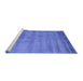 Sideview of Machine Washable Abstract Blue Contemporary Rug, wshcon1732blu