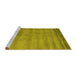 Sideview of Machine Washable Abstract Yellow Contemporary Rug, wshcon1732yw