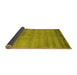 Sideview of Abstract Yellow Contemporary Rug, con1732yw