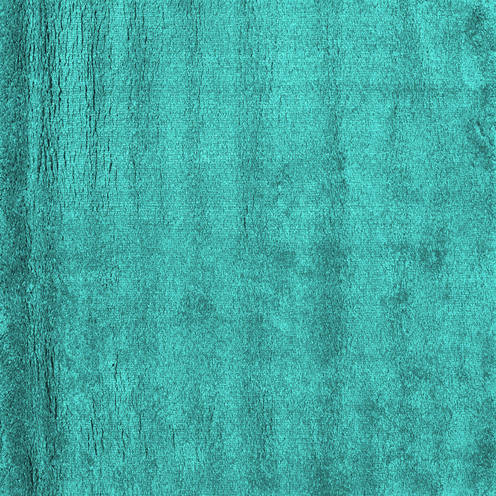 Square Machine Washable Abstract Turquoise Contemporary Area Rugs, wshcon1732turq