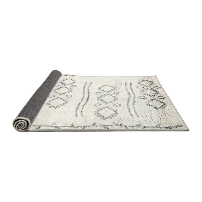 Thickness of Contemporary Gray Solid Rug, con1733