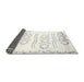 Thickness of Contemporary Gray Solid Rug, con1733