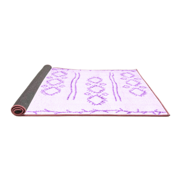 Sideview of Solid Purple Modern Rug, con1733pur