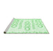 Sideview of Machine Washable Solid Emerald Green Modern Area Rugs, wshcon1733emgrn