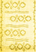 Machine Washable Solid Yellow Modern Rug, wshcon1733yw