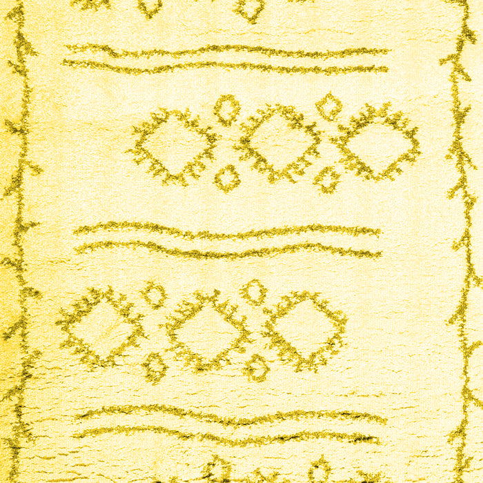 Machine Washable Solid Yellow Modern Rug, wshcon1733yw